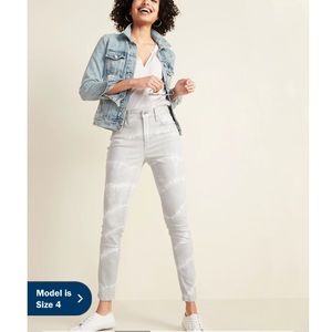 Old Navy High Waist Rockstar Skinny Tie Dye Jeans